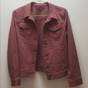 Watermelon Red jean jacket